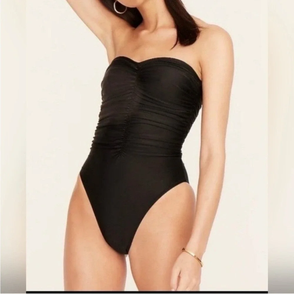 J. Crew Ruched sweetheart one-piece Black Sz 22 NEW‎
